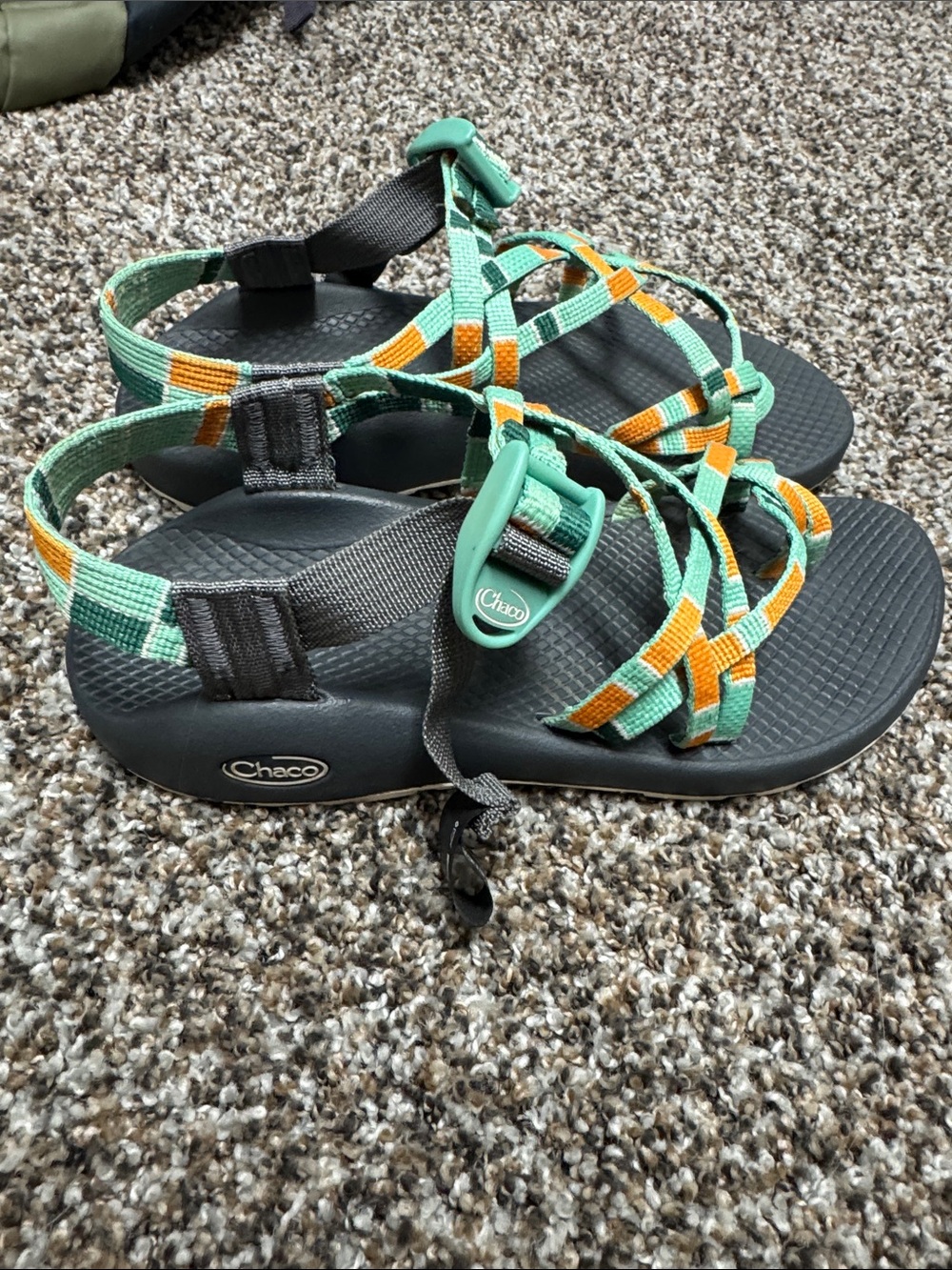 Chaco Aqua and Orange Zx2 Classic Women’s Sandals Sz 7 Hiking Water